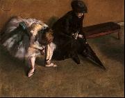 Edgar Degas Waiting painting